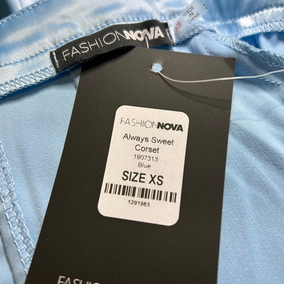 Fashion Nova Always Sweet Corset Bustier Top Sexy Blouse Off Shoulder Boned - Picture 13 of 16